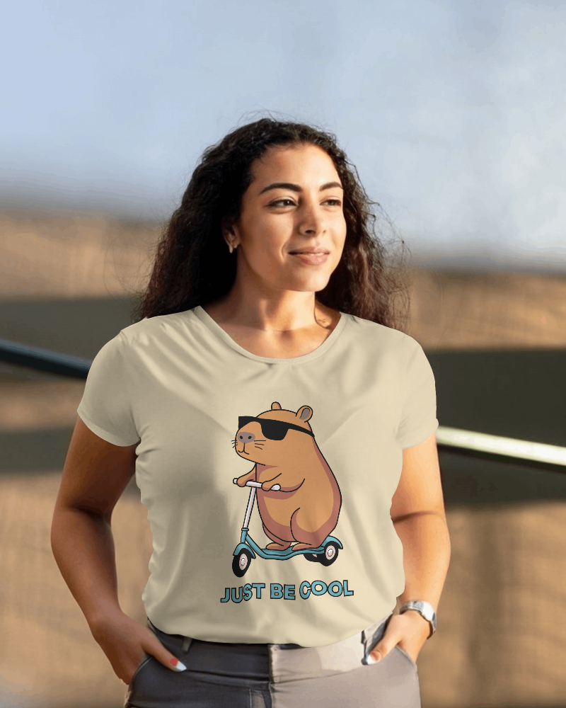 Just Be Cool Classic Crew T-Shirt Women